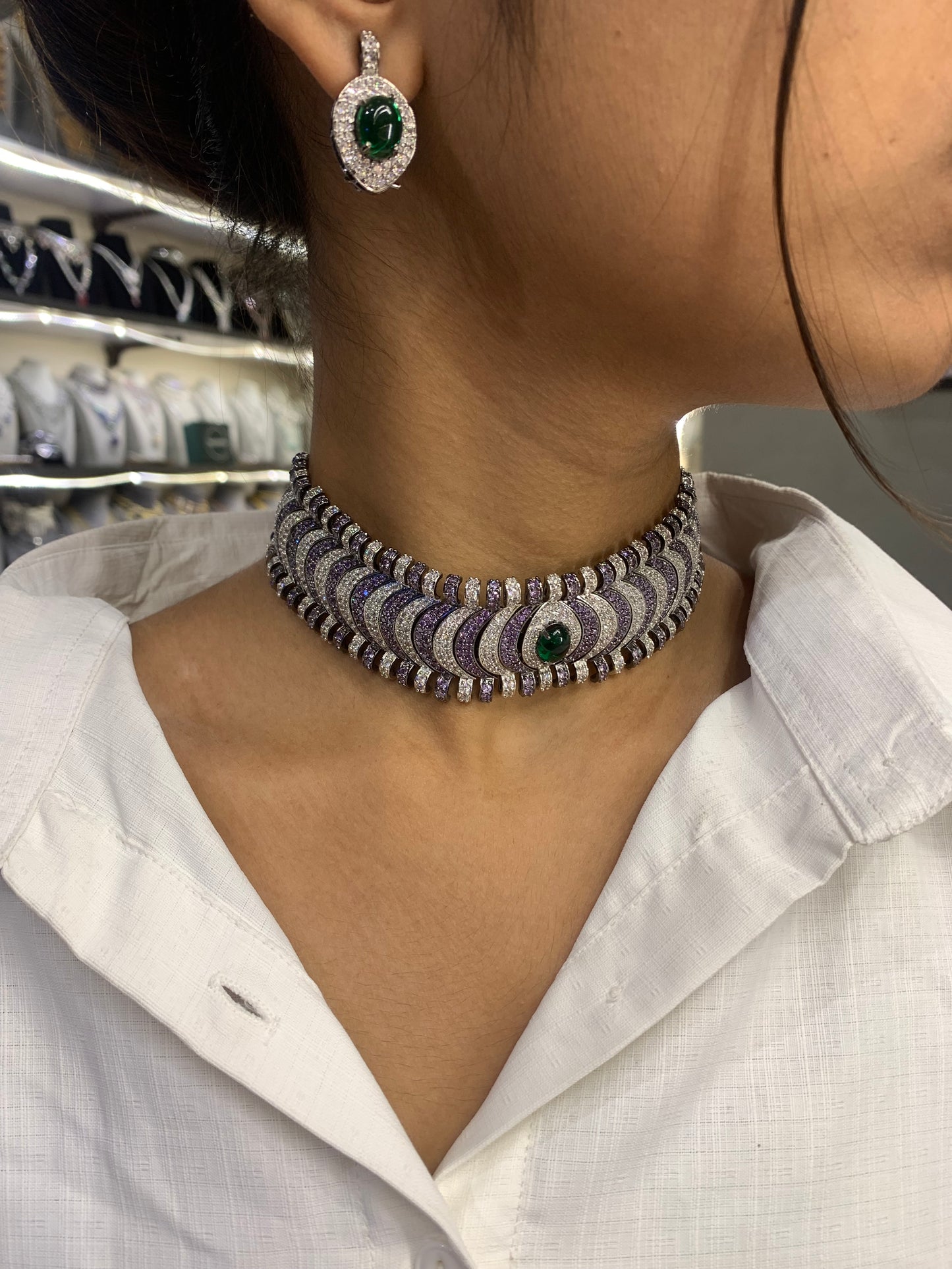 Moonlight Crescent Choker Set