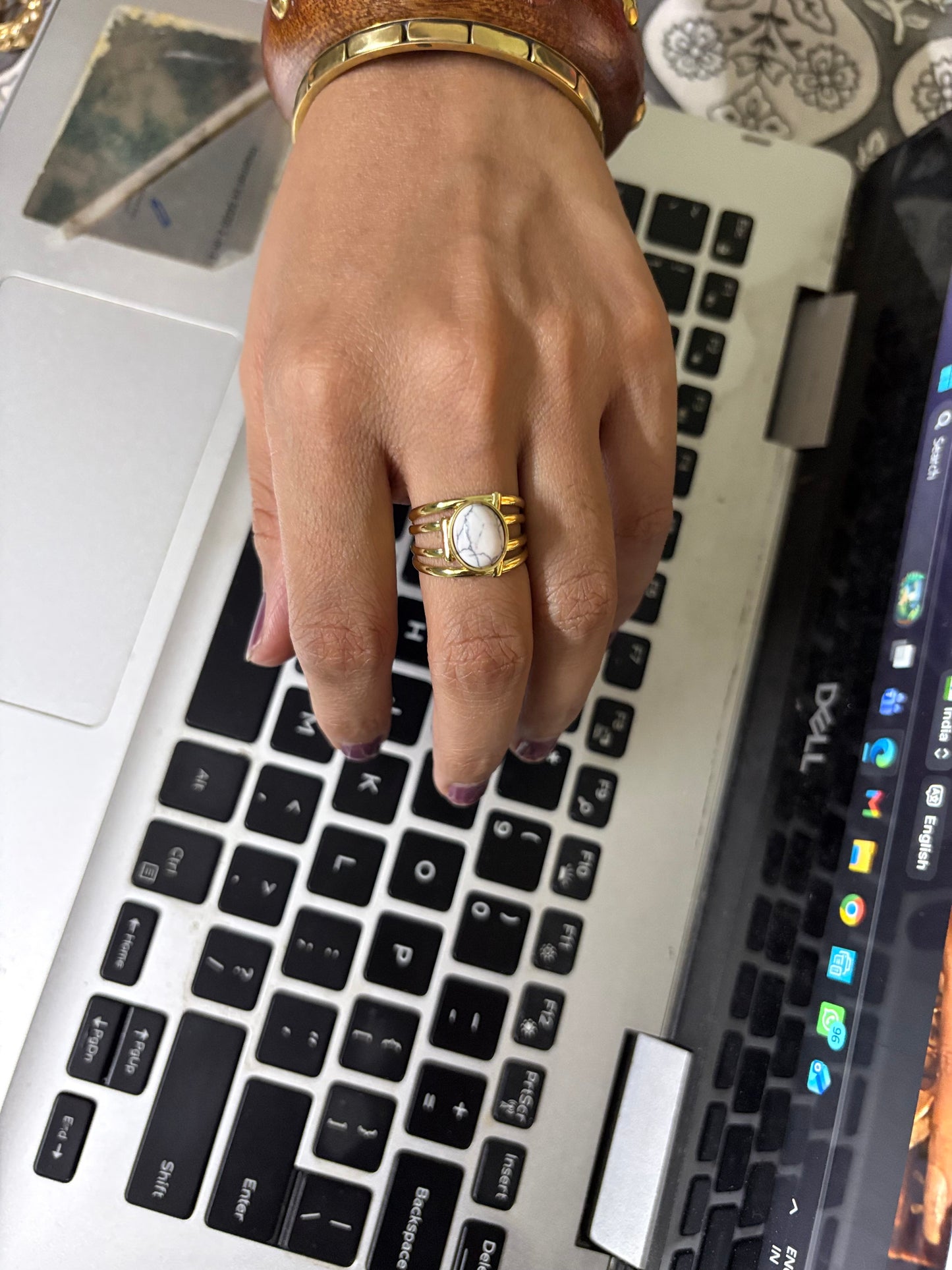 Howlite Empress Ring