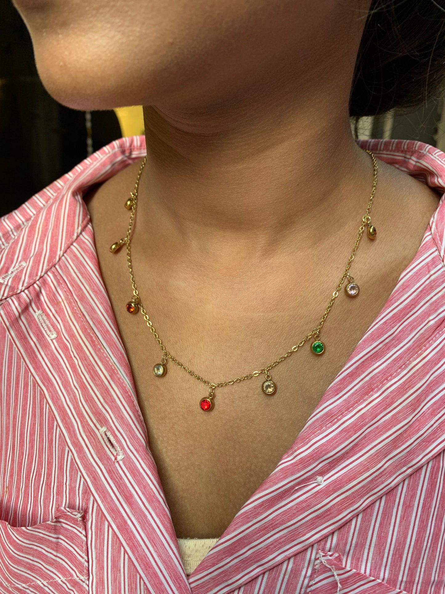 Rainbow Charm Necklace