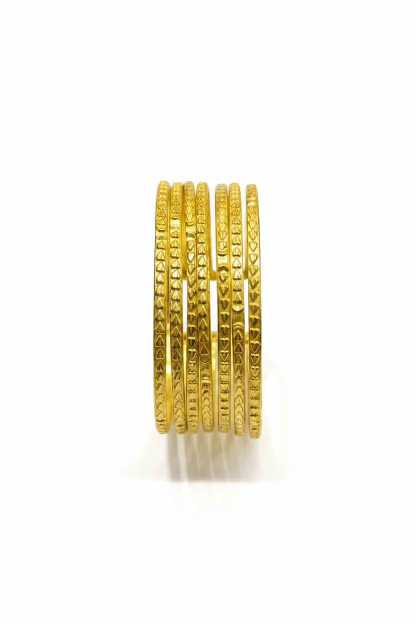 Textured Gold Bangles