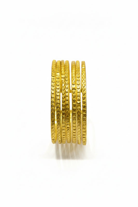 Textured Gold Bangles