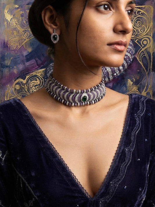 Moonlight Crescent Choker Set