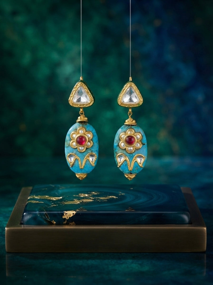 Elysian Turquoise Statement Earrings