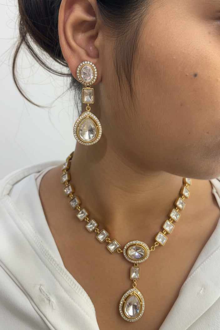Teardrop Polki Set
