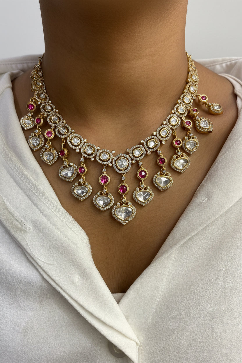 Heart-shaped drops set