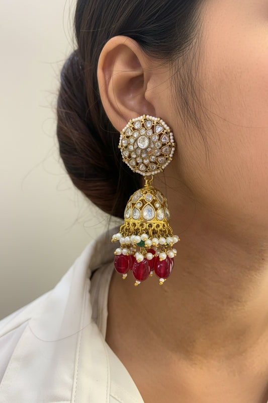 Meenal Polki Kundan Jhumka