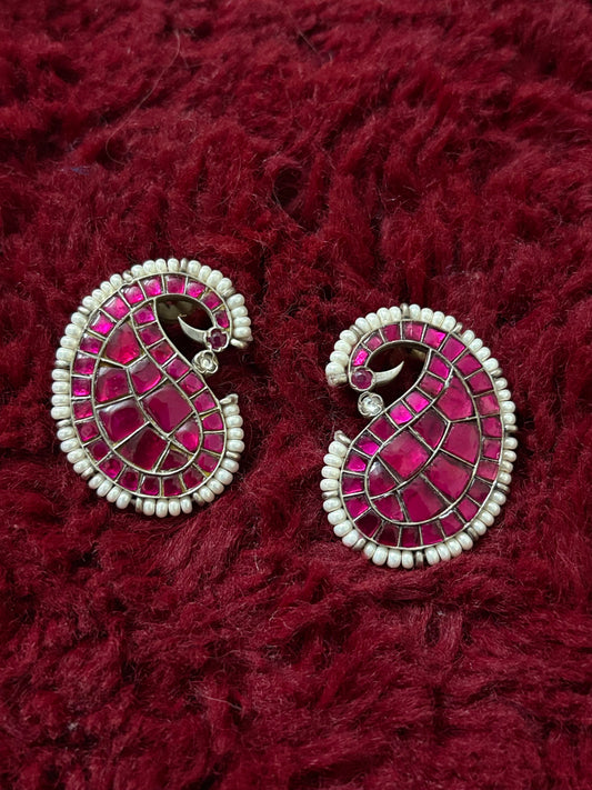 Peacock Kundan Studs
