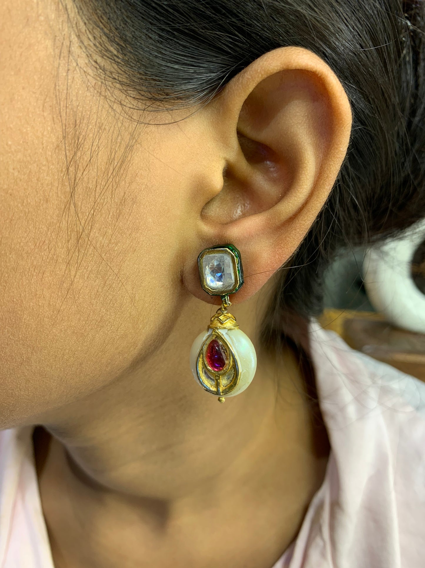 Dewdrop Kundan Earrings