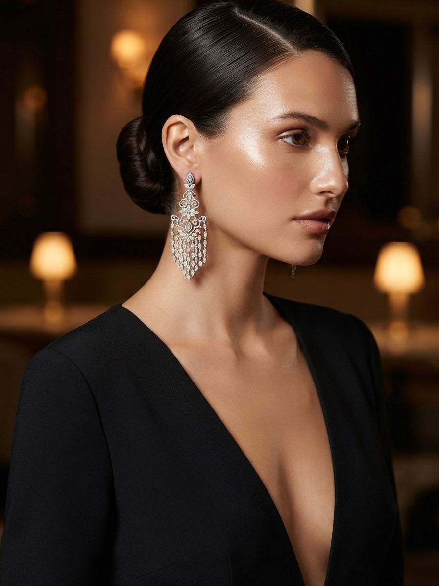 Elysian Cascade Chandelier Earrings