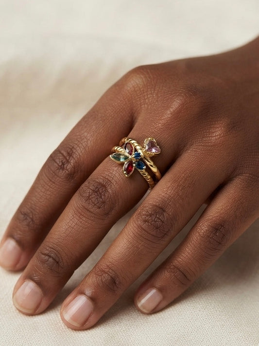 Petals & Gems Bloom Ring