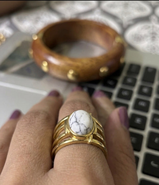Howlite Empress Ring