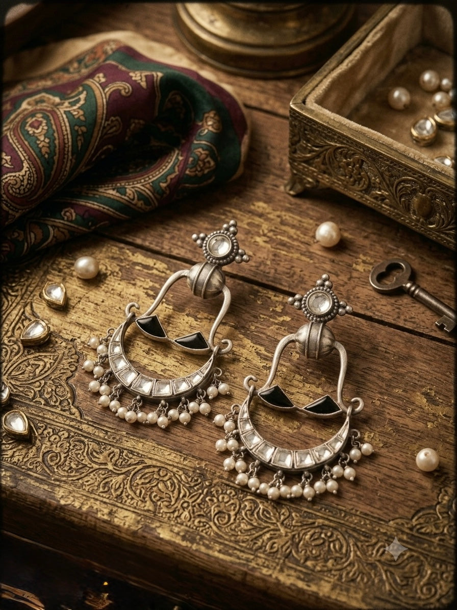 Razia Crescent Chandelier Earrings