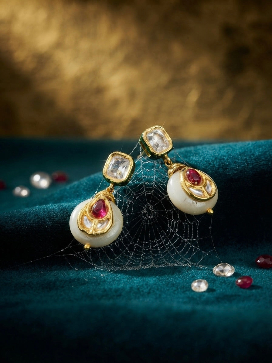Dewdrop Kundan Earrings