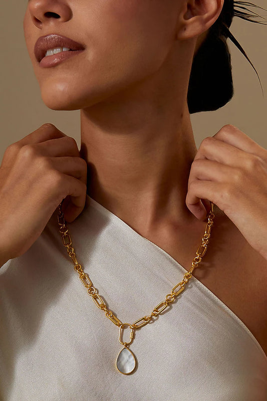 Gold Plated Pearl Necklace