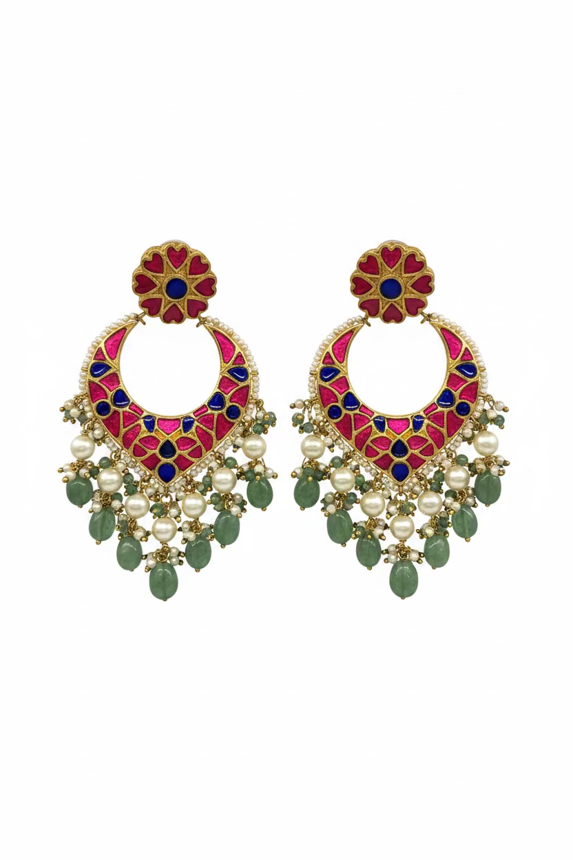 Rang Mahal Chandbali Earrings