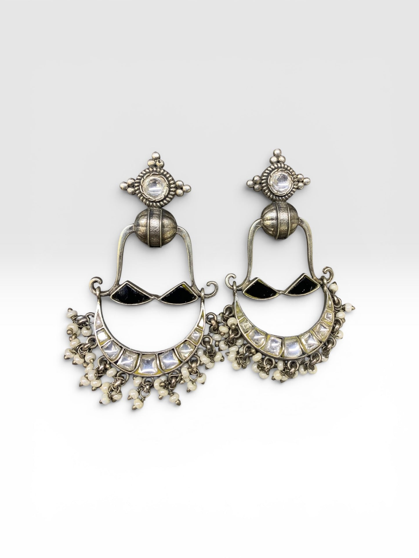 Razia Crescent Chandelier Earrings