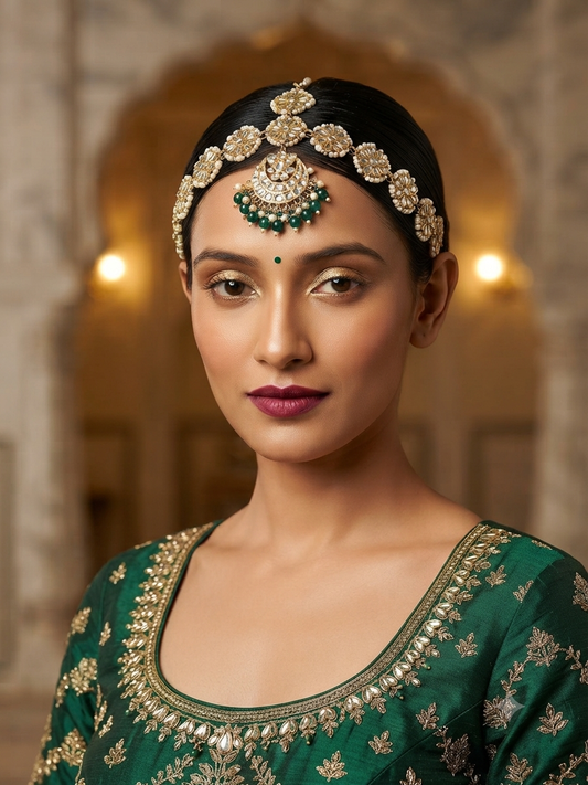 Royal Petal Kundan Mathapatti