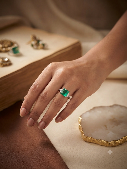 Green Doublet Ring