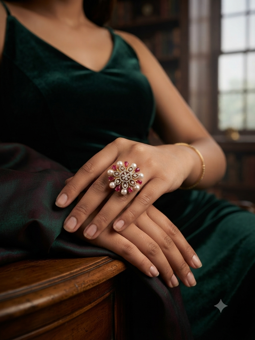 Floral Cluster Ring