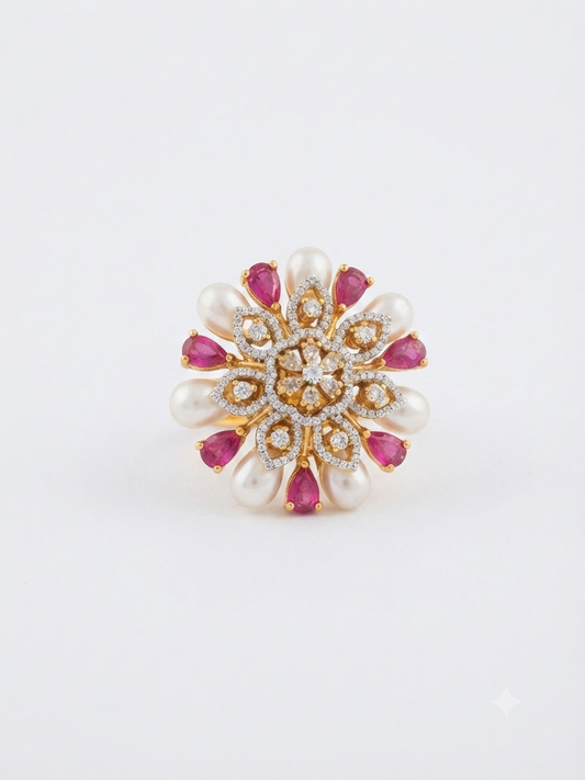 Floral Cluster Ring