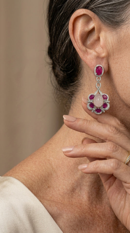 The Crimson Blossom Dangle